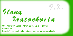 ilona kratochvila business card